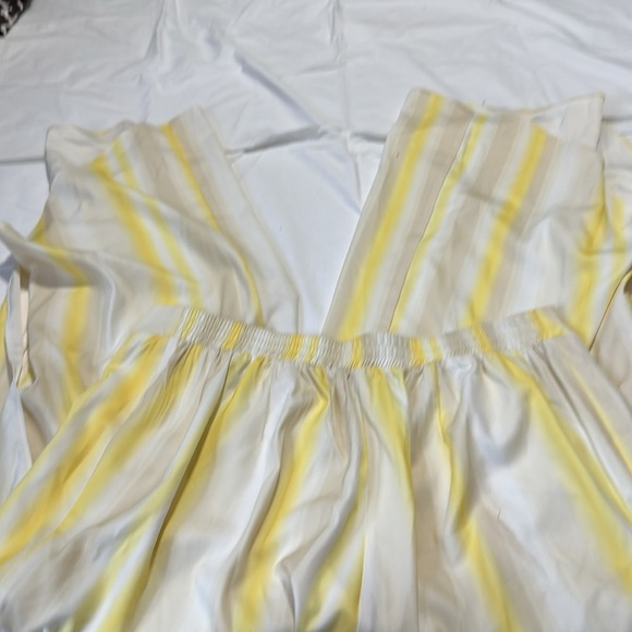 Cato Yellow White Women's Pants Split Front Harem Palazzo Wide Leg XL NWT - Picture 7 of 7